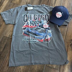 Nascar NWT Chicago Street race 2024 Lot of 2 - Hat and Large tee‎